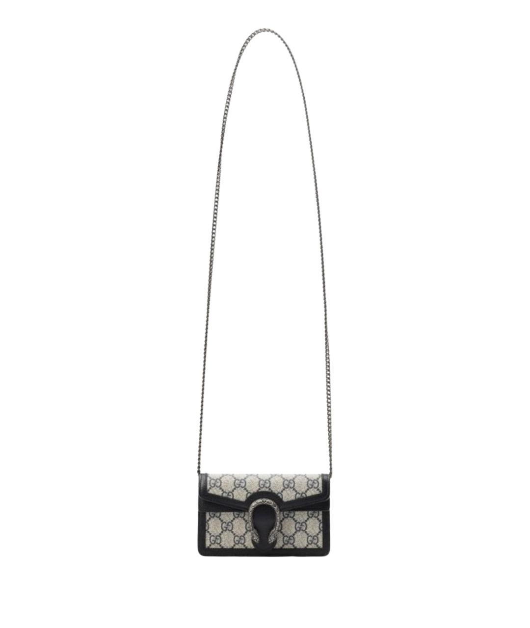 GUCCI Черная кожаная сумка через плечо, фото 1