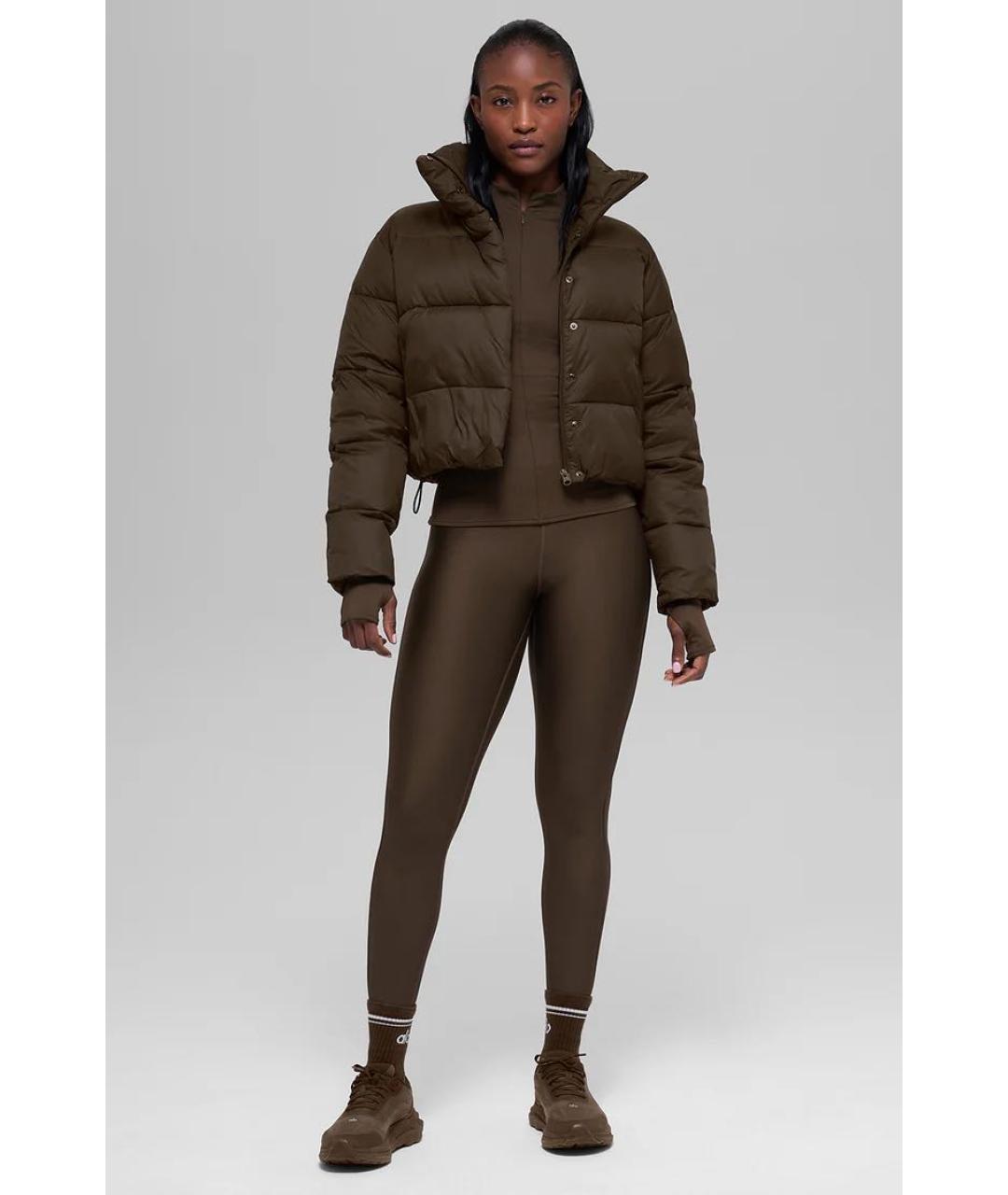 ALO YOGA Коричневый полиэстеровый пуховик, фото 6