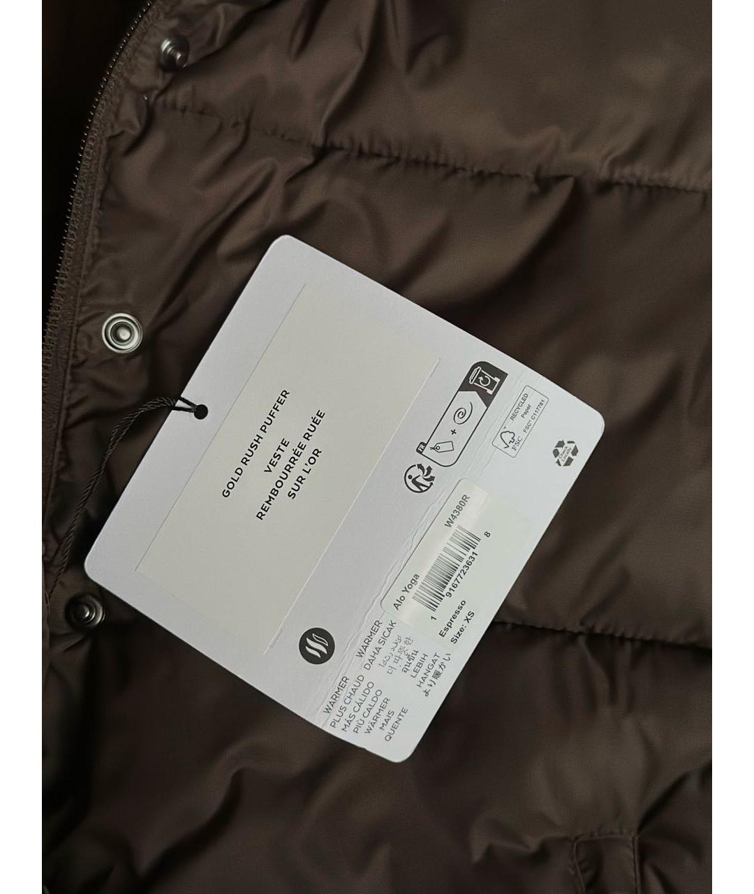 ALO YOGA Коричневый полиэстеровый пуховик, фото 4