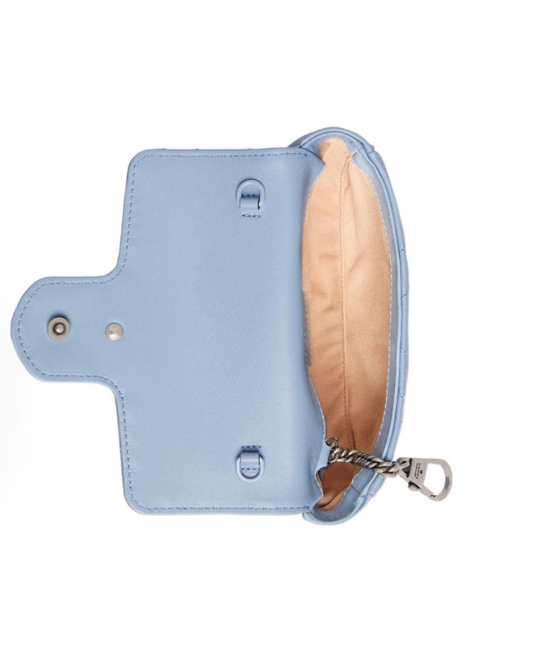 GUCCI Голубая кожаная сумка через плечо, фото 5