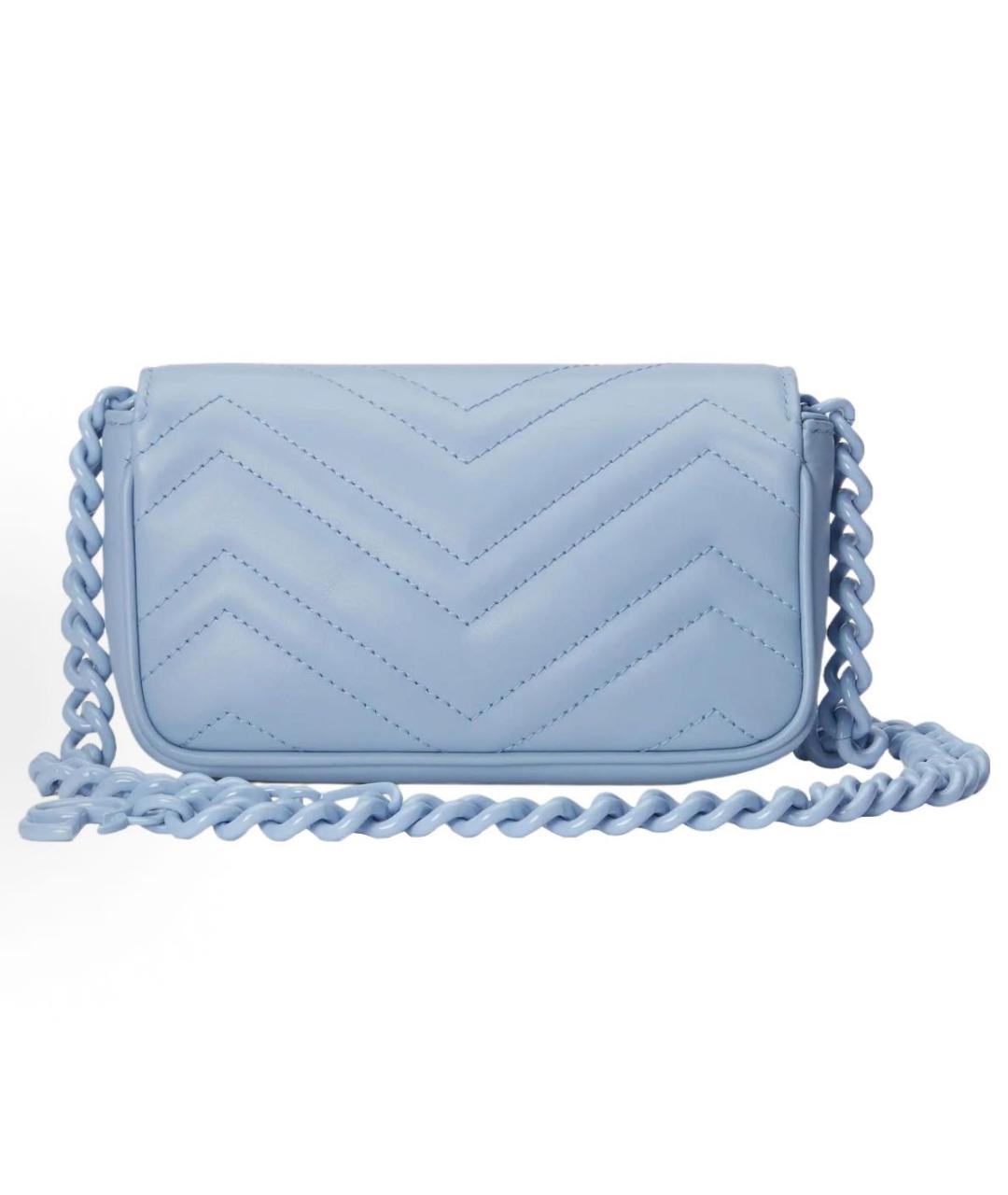 GUCCI Голубая кожаная сумка через плечо, фото 4