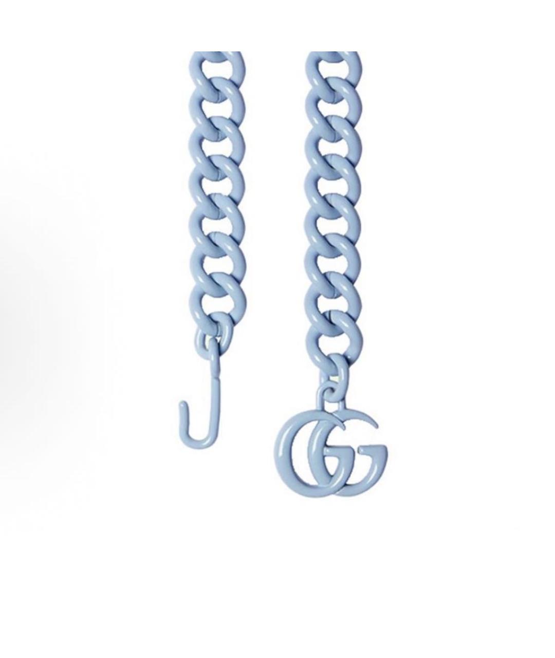 GUCCI Голубая кожаная сумка через плечо, фото 6