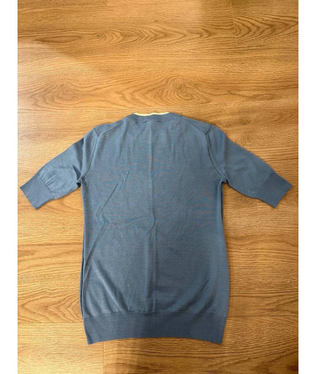 LORO PIANA Голубая кашемировая майка, фото 2