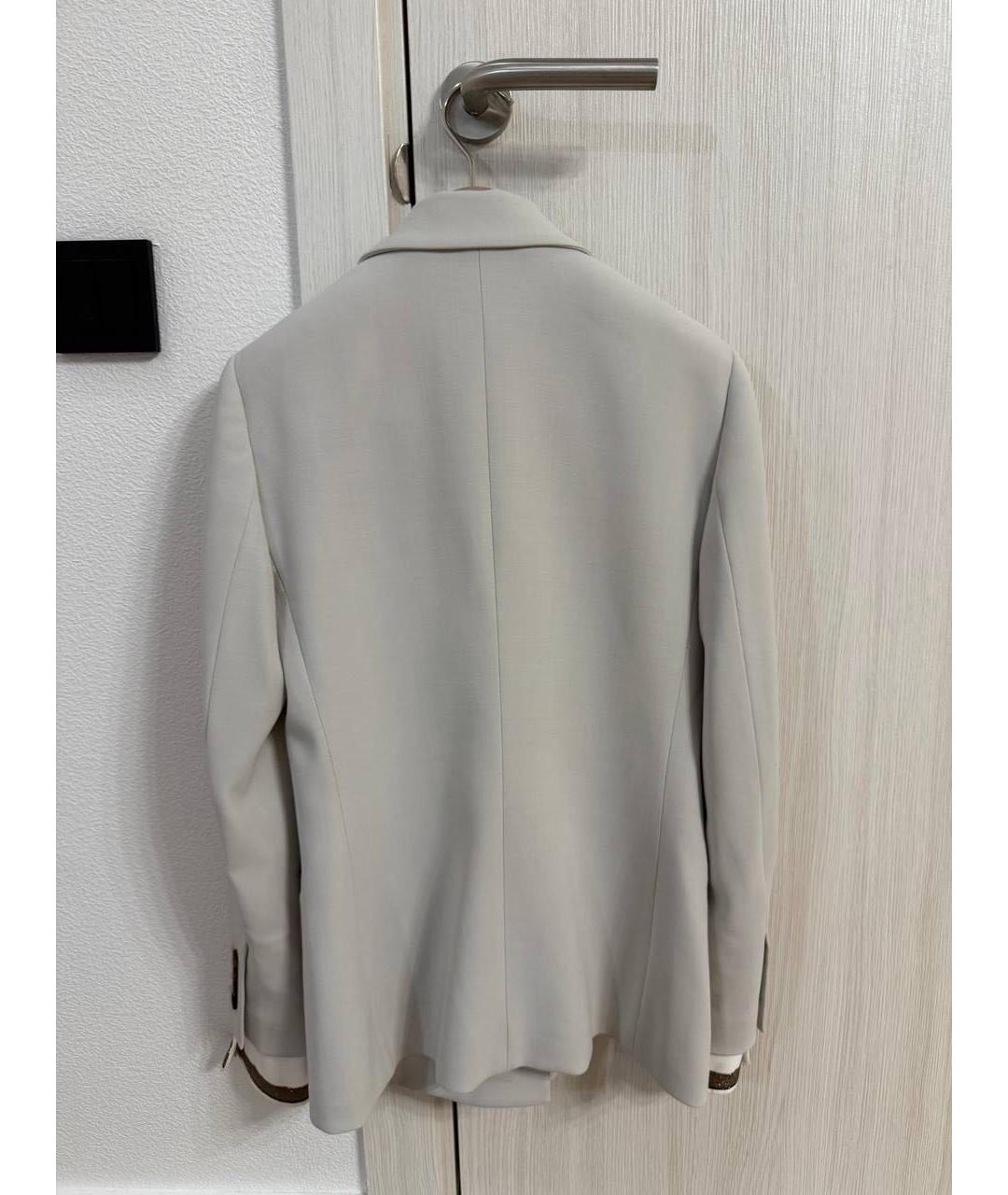 BRUNELLO CUCINELLI Бежевый хлопковый жакет/пиджак, фото 2