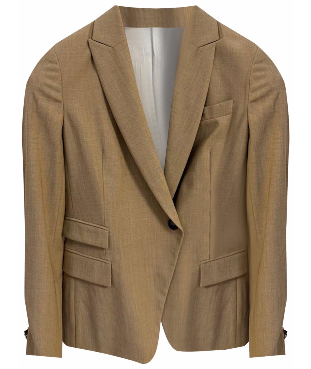 BRUNELLO CUCINELLI Коричневый хлопковый жакет/пиджак, фото 1
