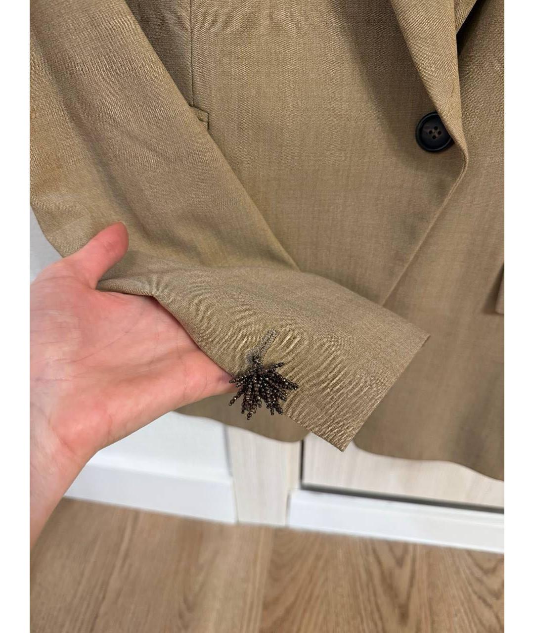 BRUNELLO CUCINELLI Коричневый хлопковый жакет/пиджак, фото 4