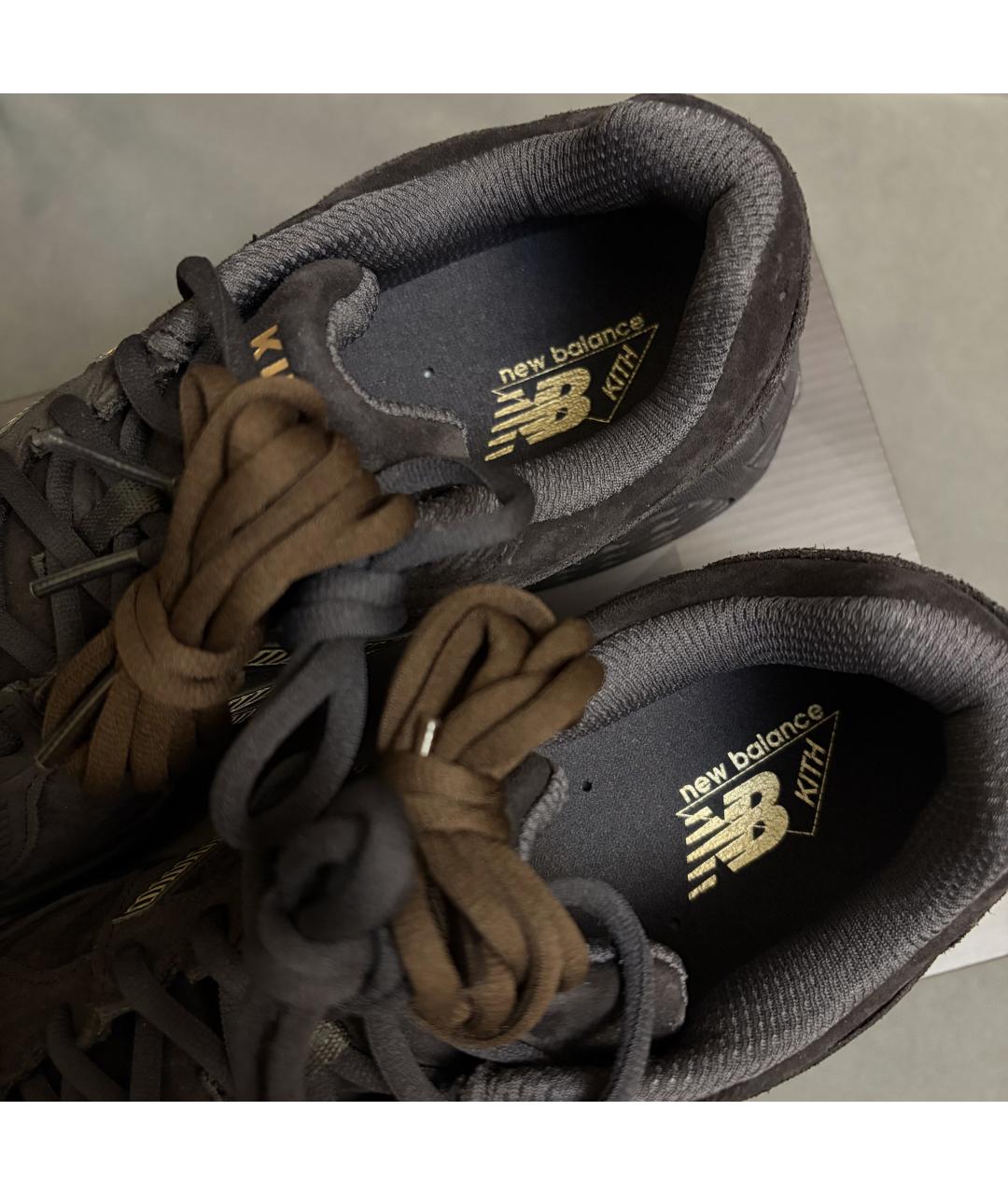 NEW BALANCE Коричневые замшевые низкие кроссовки / кеды, фото 6