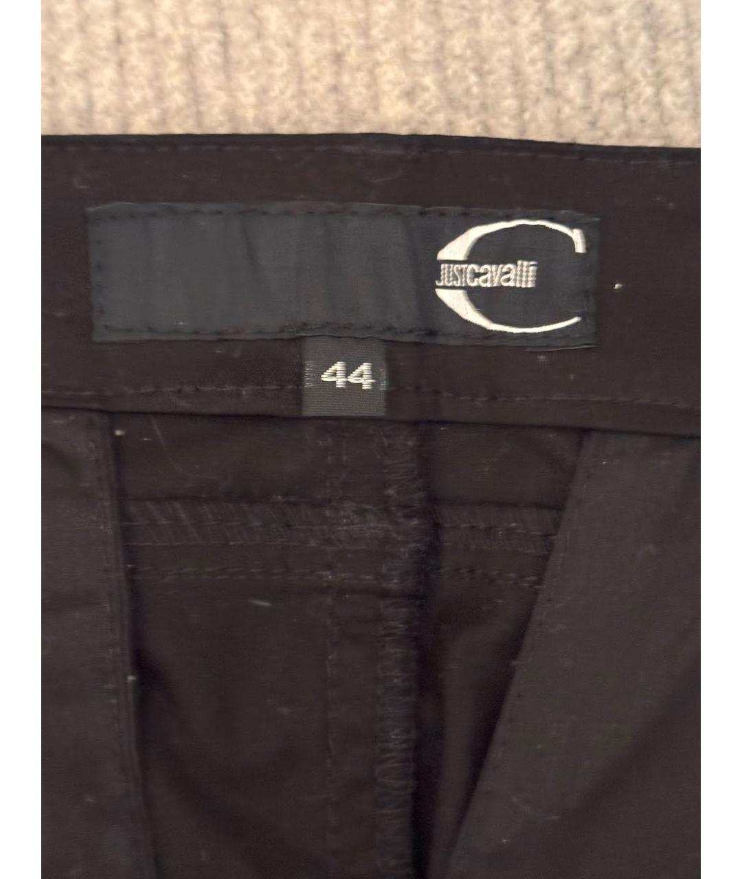 JUST CAVALLI Черная хлопковая юбка миди, фото 3