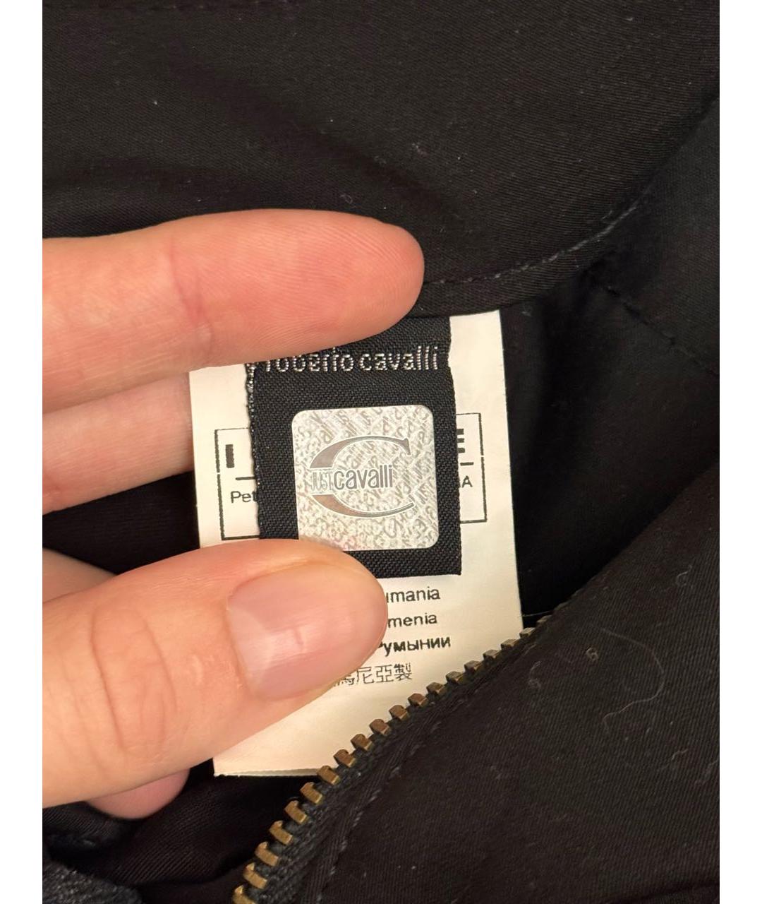 JUST CAVALLI Черная хлопковая юбка миди, фото 4