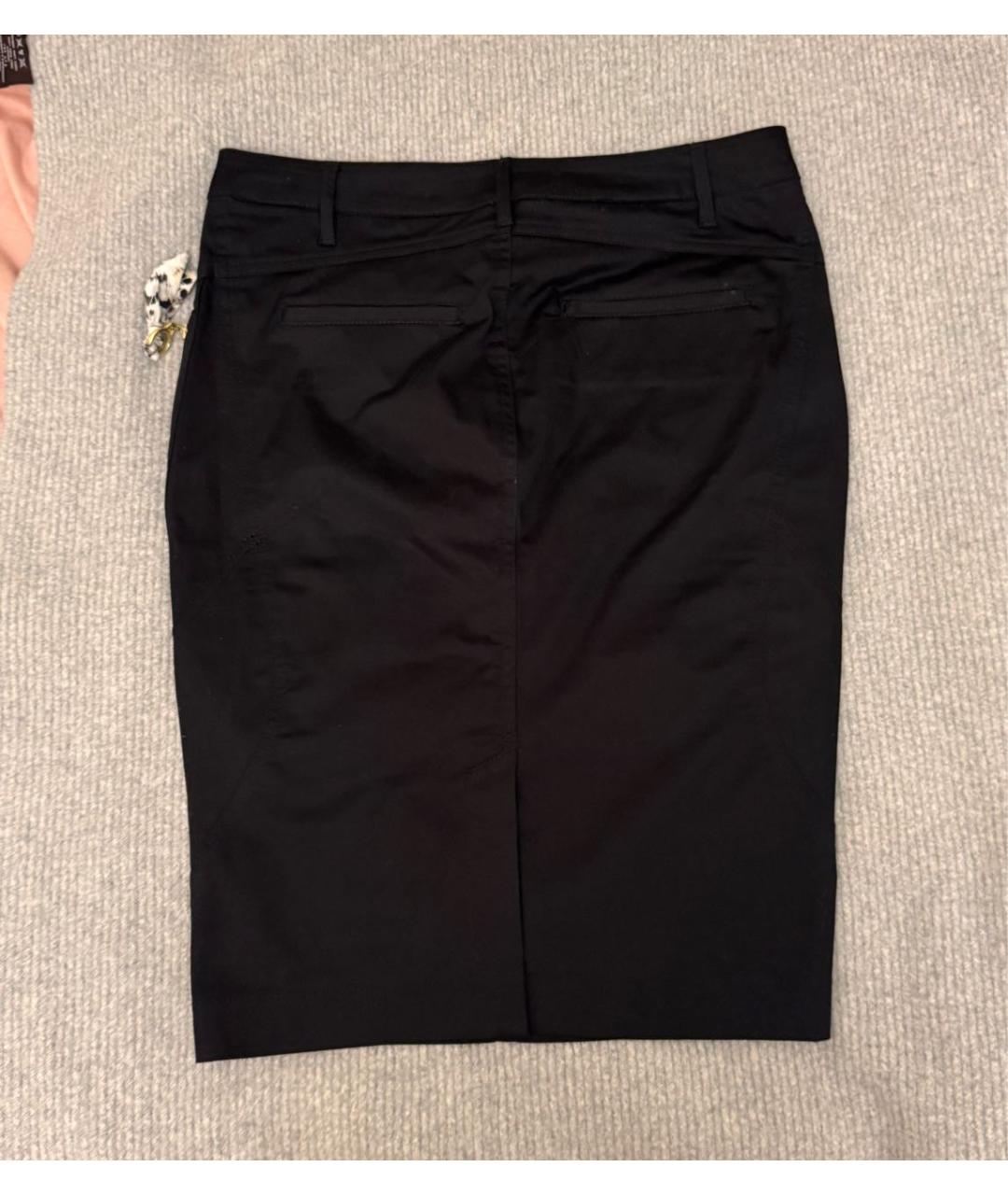 JUST CAVALLI Черная хлопковая юбка миди, фото 2