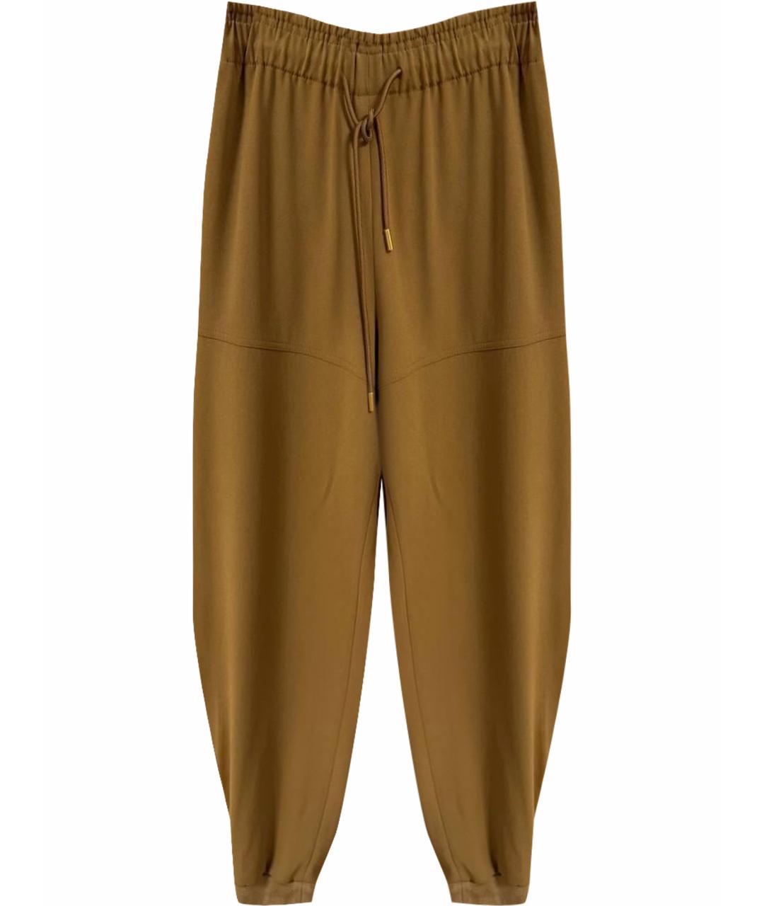 CHLOE Коричневые хлопковые спортивные брюки и шорты, фото 1