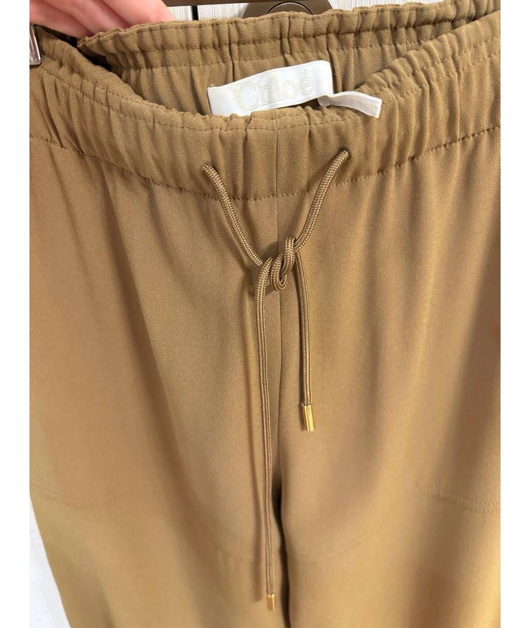CHLOE Коричневые хлопковые спортивные брюки и шорты, фото 3