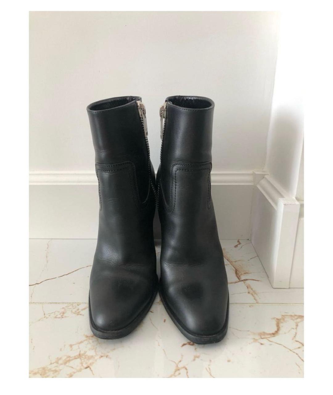 SAINT LAURENT Черные кожаные ботильоны, фото 2
