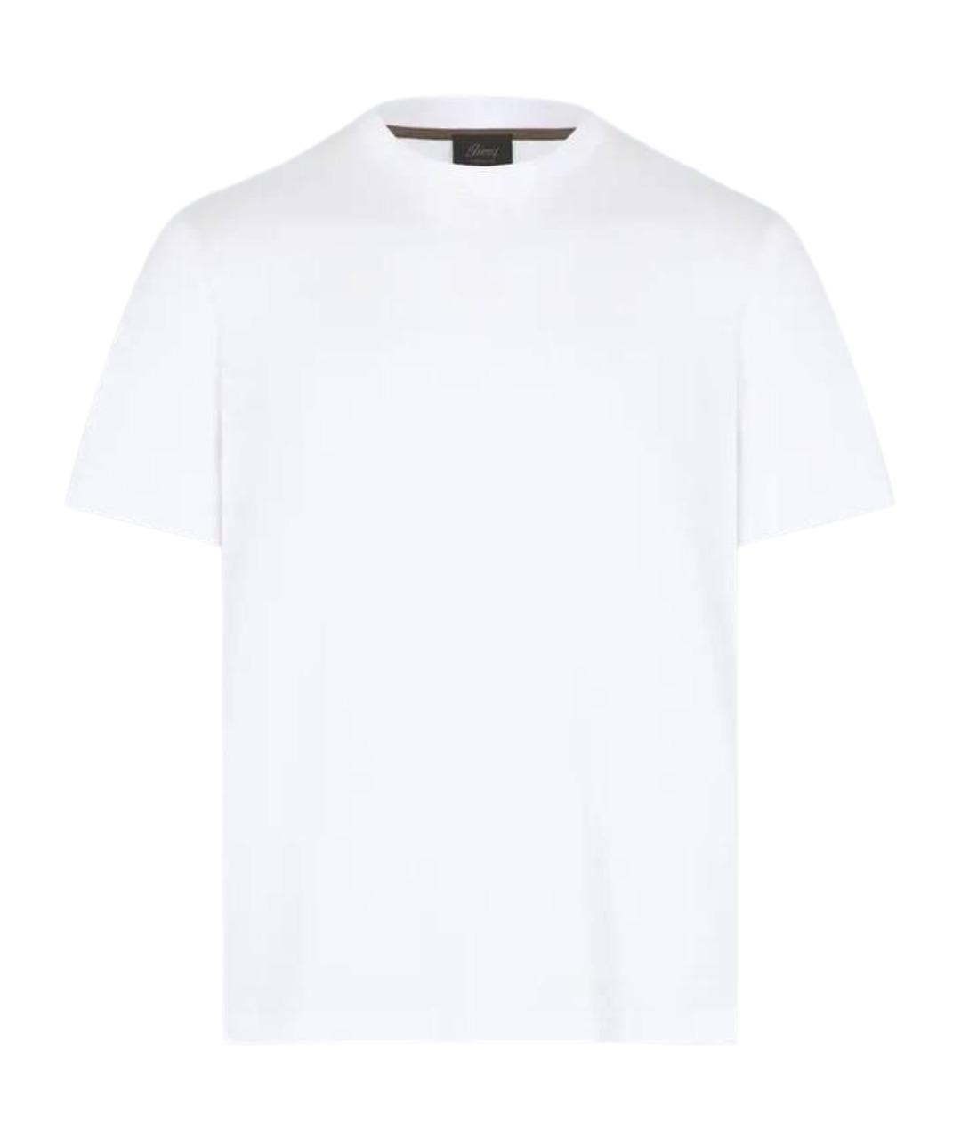 BRIONI Белая хлопковая футболка, фото 1