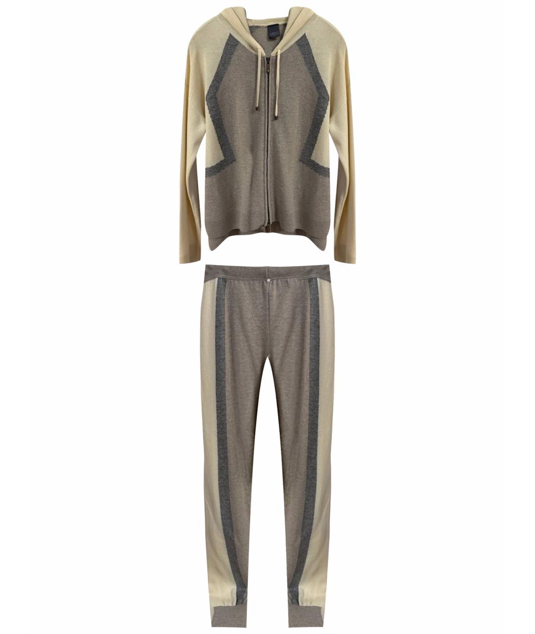 LORENA ANTONIAZZI Бежевый шерстяной костюм с брюками, фото 1