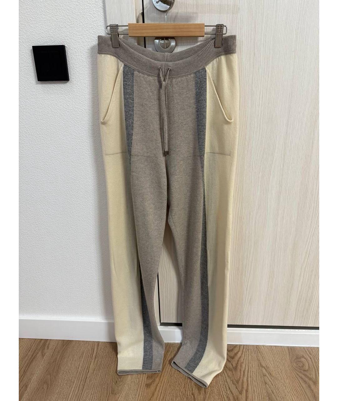 LORENA ANTONIAZZI Бежевый шерстяной костюм с брюками, фото 2