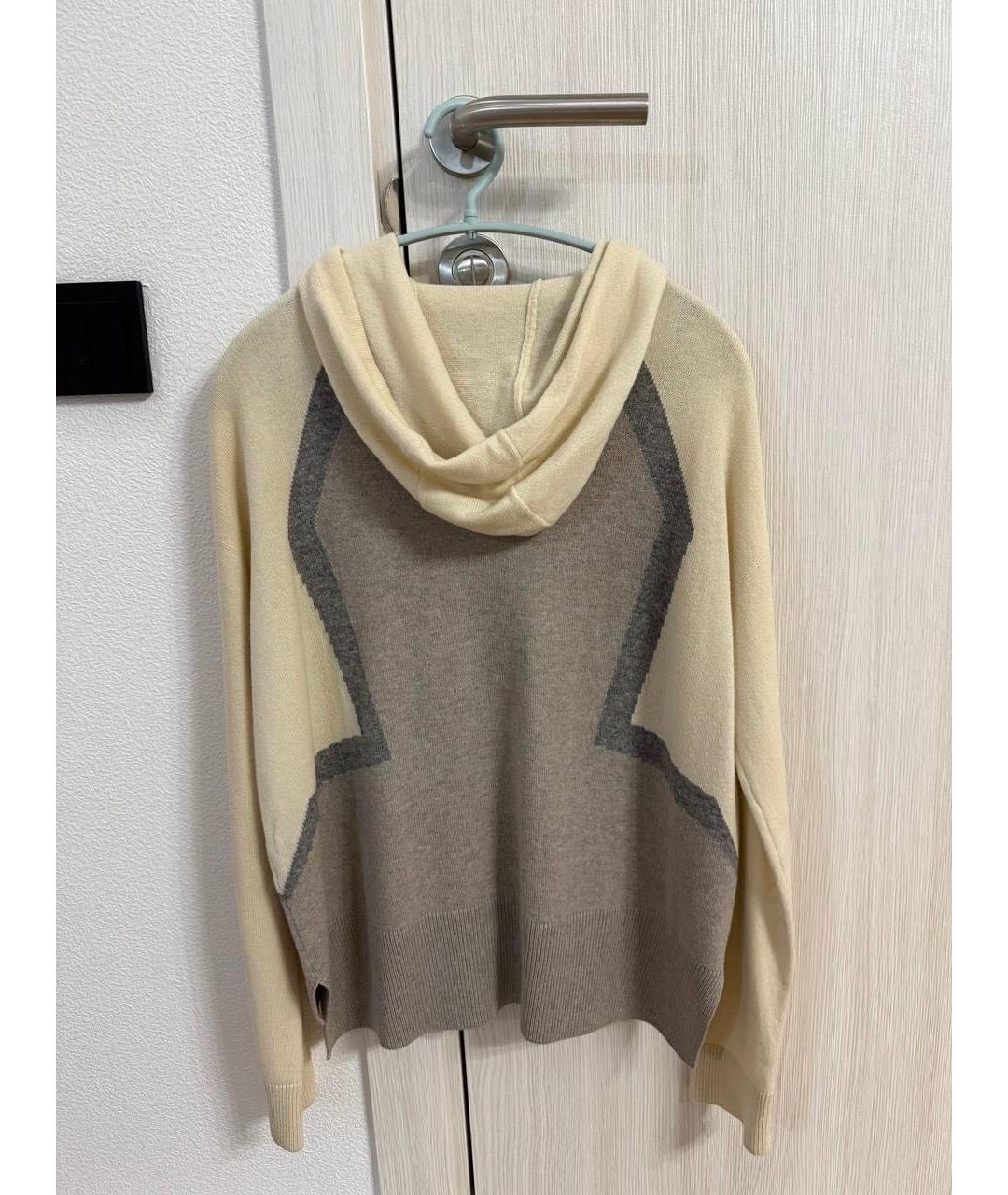 LORENA ANTONIAZZI Бежевый шерстяной костюм с брюками, фото 4