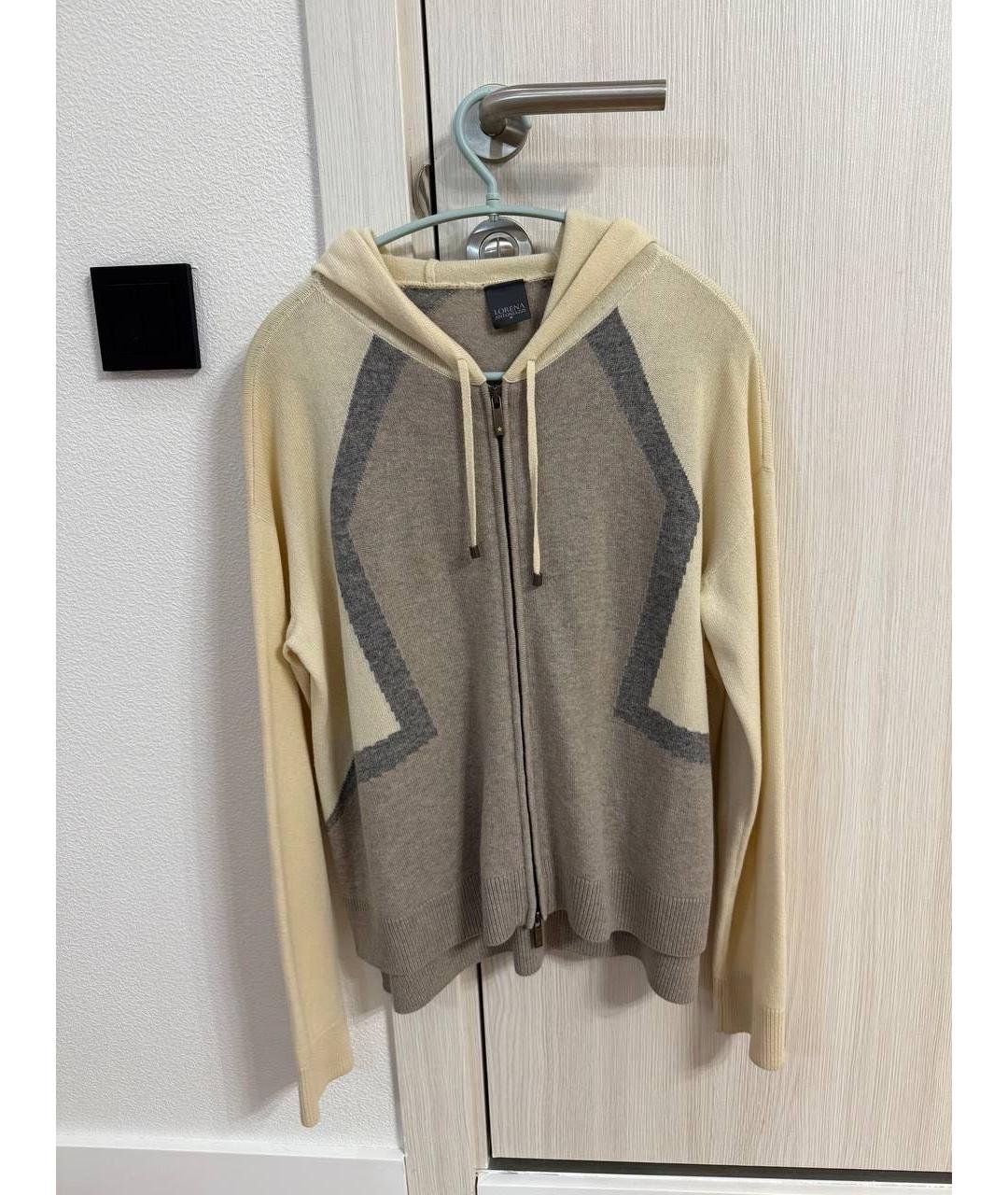 LORENA ANTONIAZZI Бежевый шерстяной костюм с брюками, фото 5