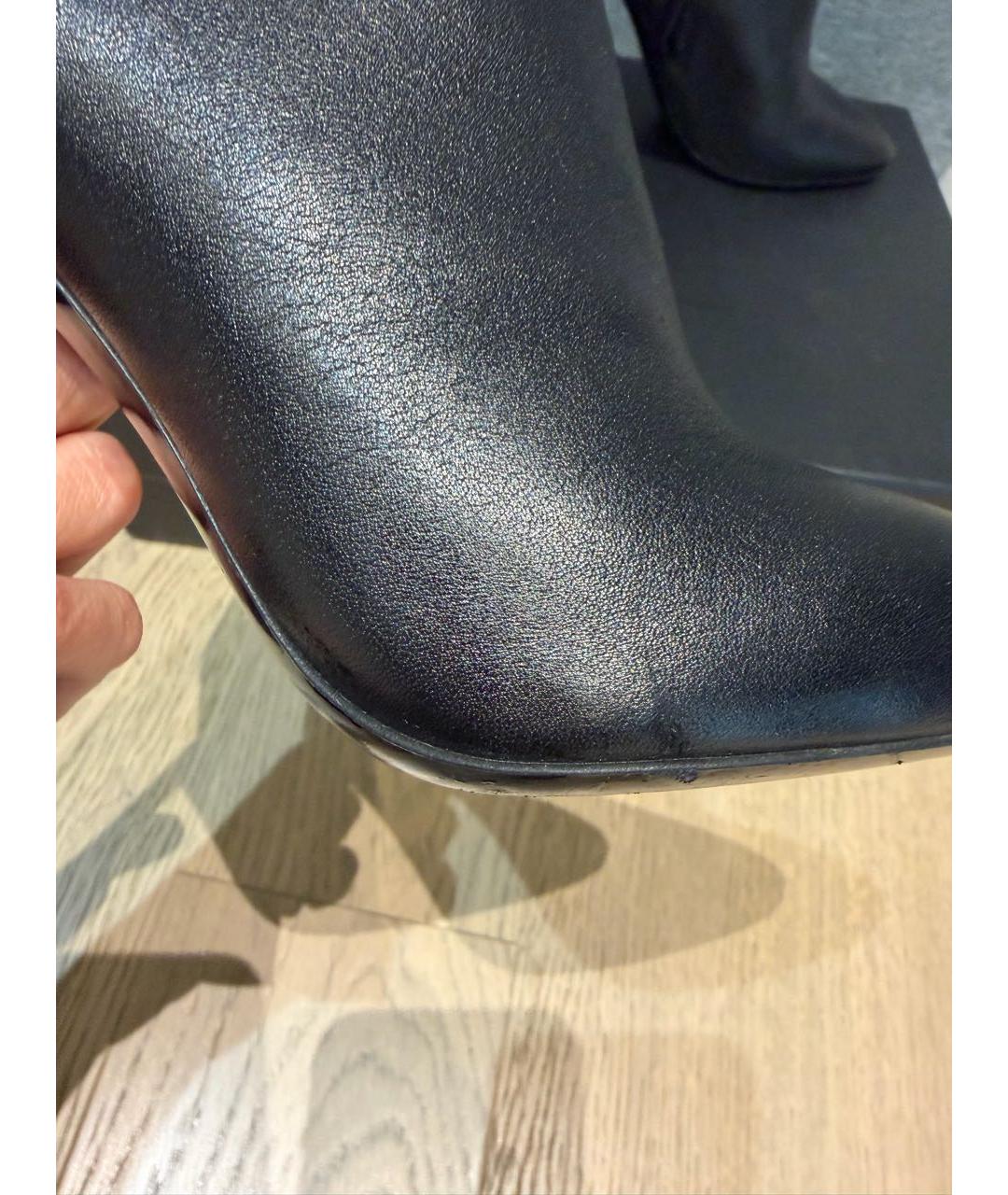 SAINT LAURENT Черные кожаные ботильоны, фото 6