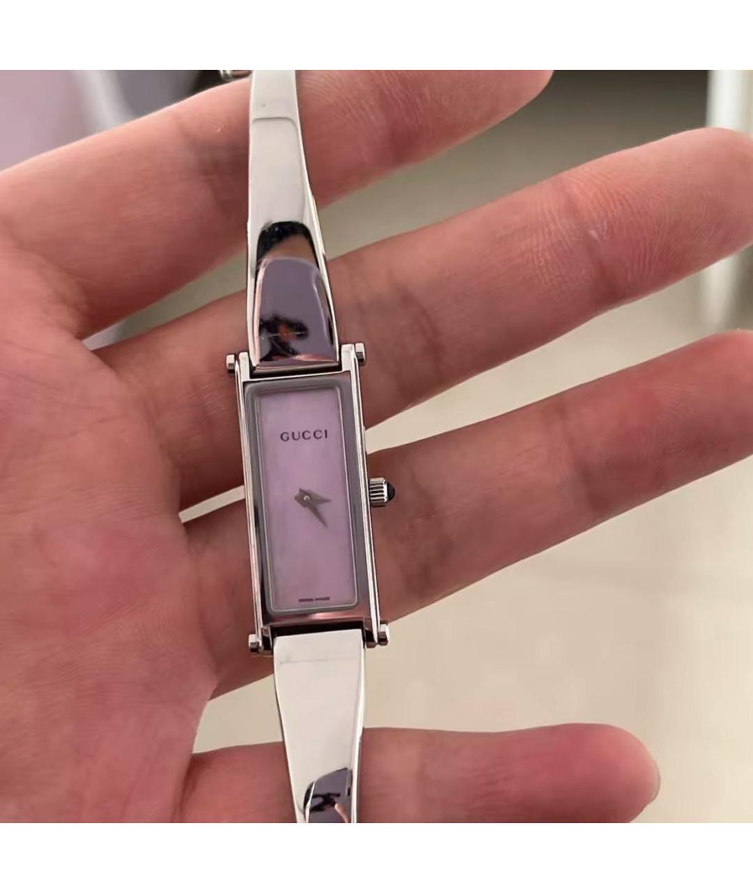 GUCCI Розовые металлические часы, фото 5