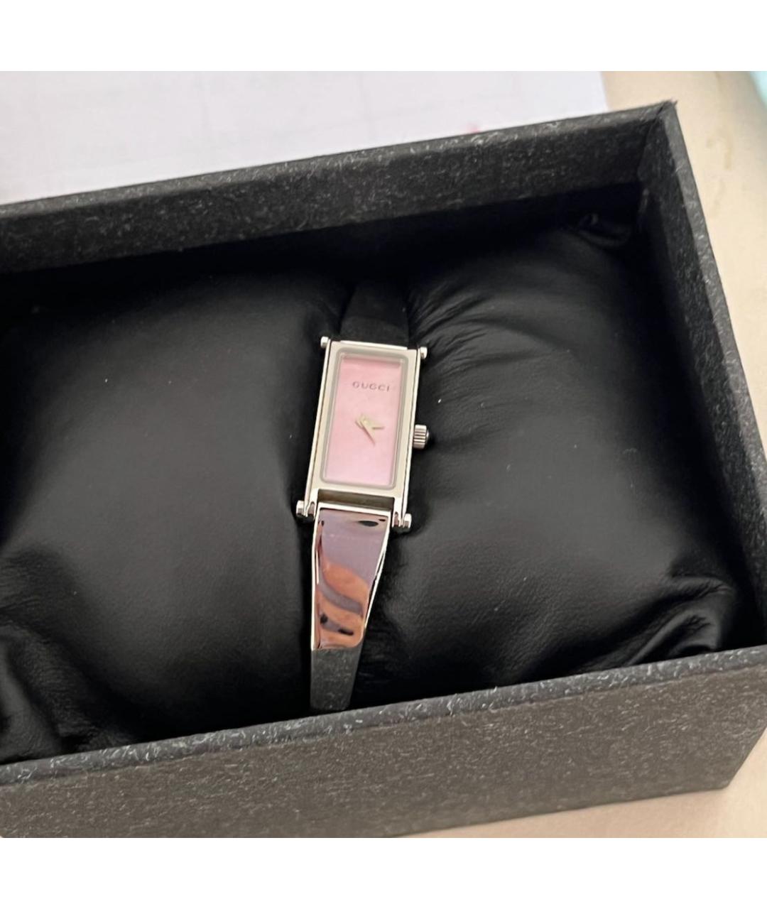 GUCCI Розовые металлические часы, фото 4