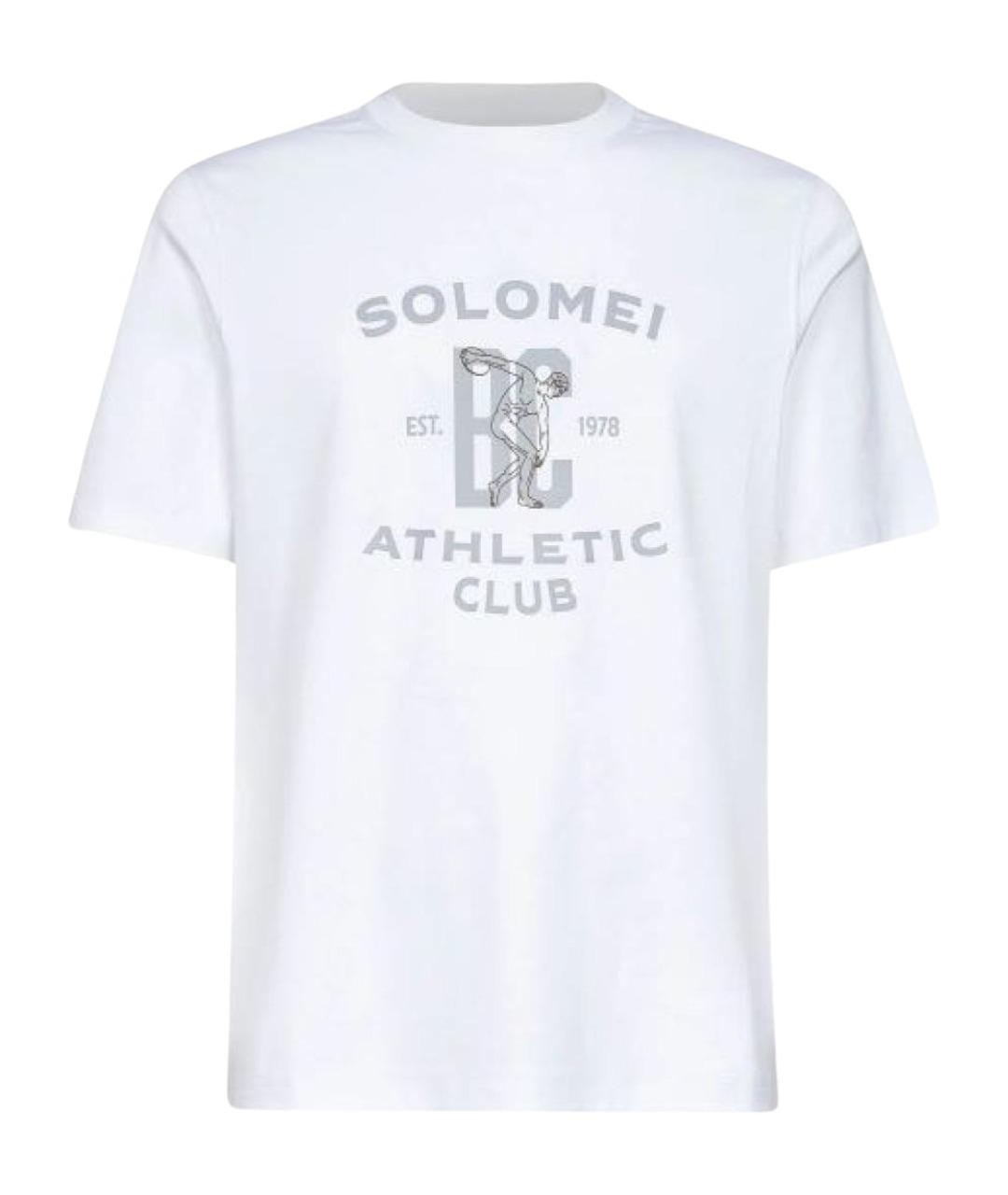 BRUNELLO CUCINELLI Белая хлопковая футболка, фото 1