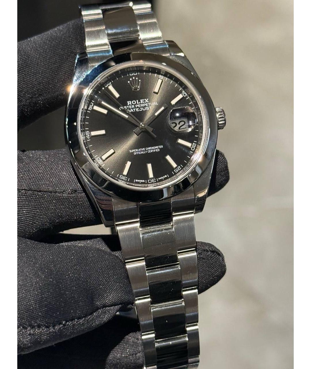 ROLEX Серебряные металлические часы, фото 7