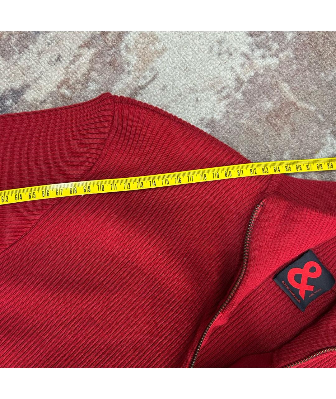 DOLCE&GABBANA Бордовый джемпер / свитер, фото 7