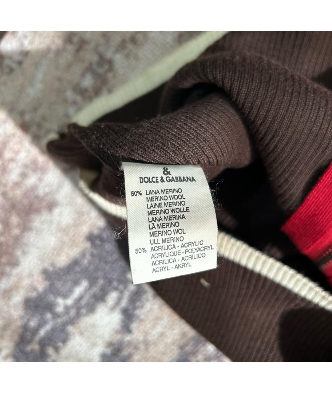 DOLCE&GABBANA Бордовый джемпер / свитер, фото 5