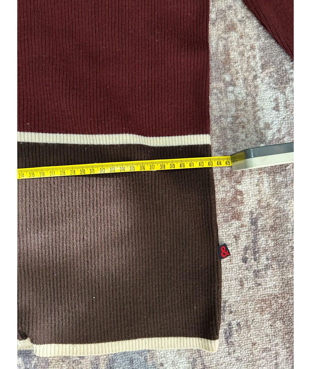 DOLCE&GABBANA Бордовый джемпер / свитер, фото 6