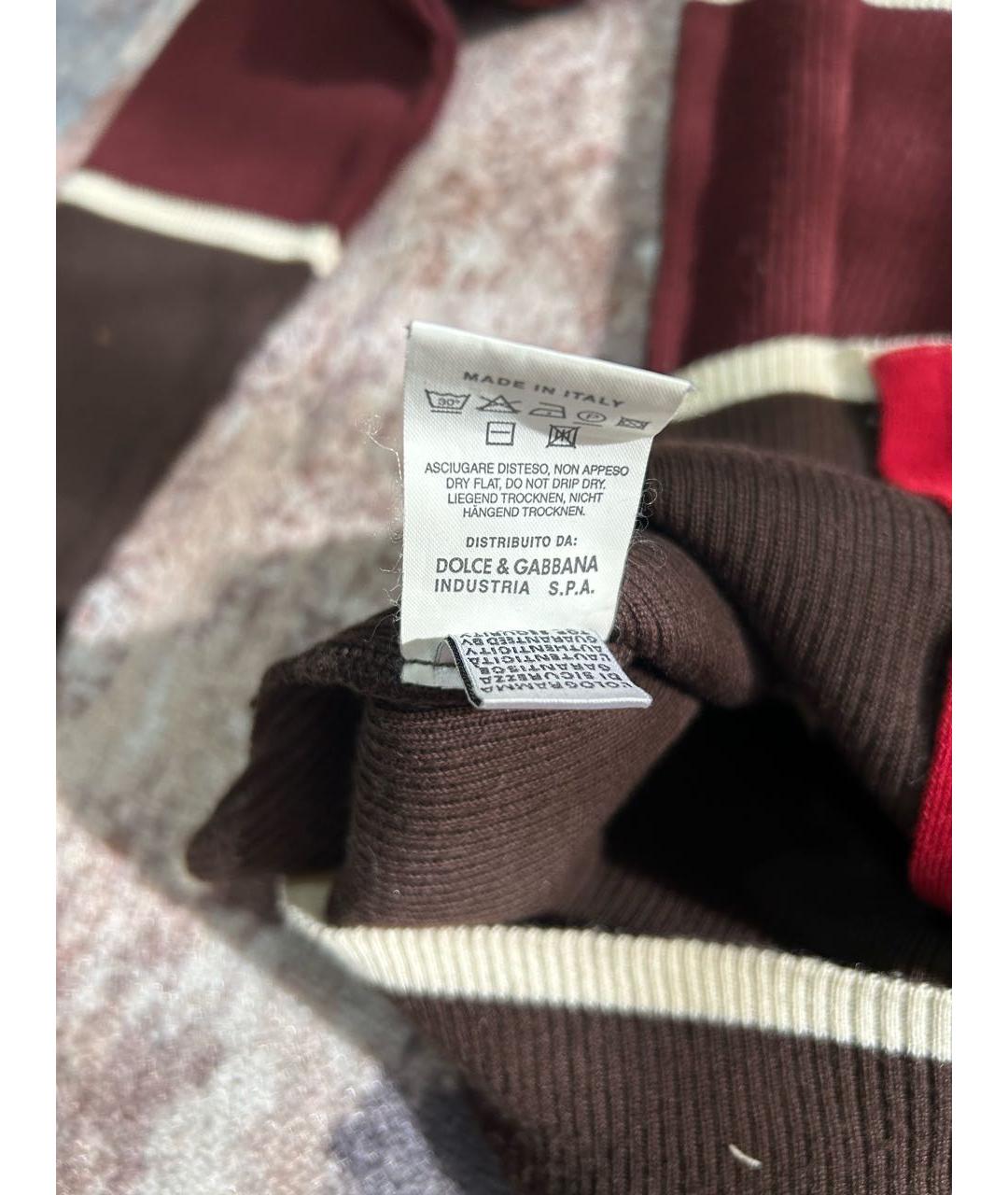 DOLCE&GABBANA Бордовый джемпер / свитер, фото 4