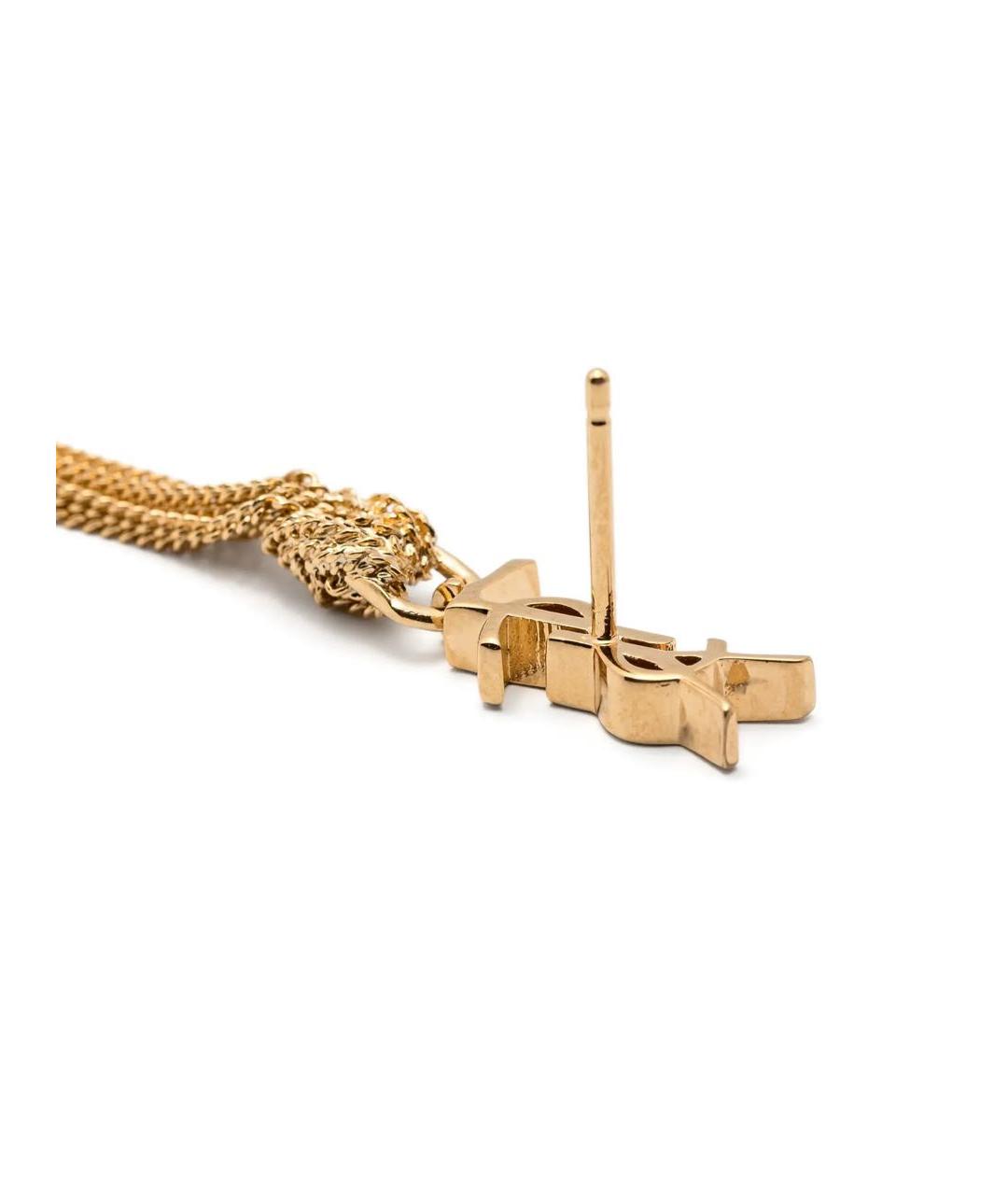 SAINT LAURENT Золотые позолоченные серьги, фото 2