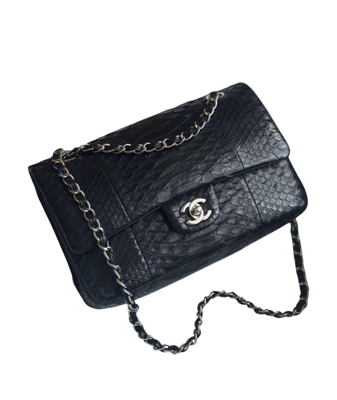 CHANEL Черная сумка через плечо из экзотической кожи, фото 1