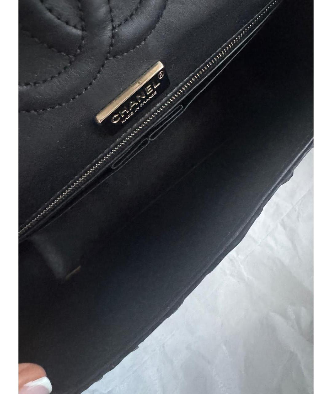 CHANEL Черная сумка через плечо из экзотической кожи, фото 8