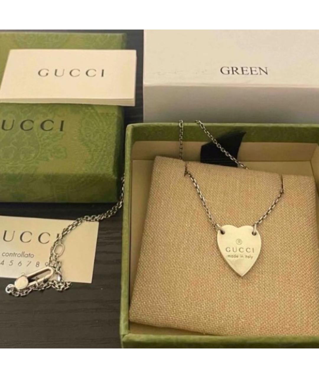 GUCCI Серебряная серебряная подвеска, фото 8