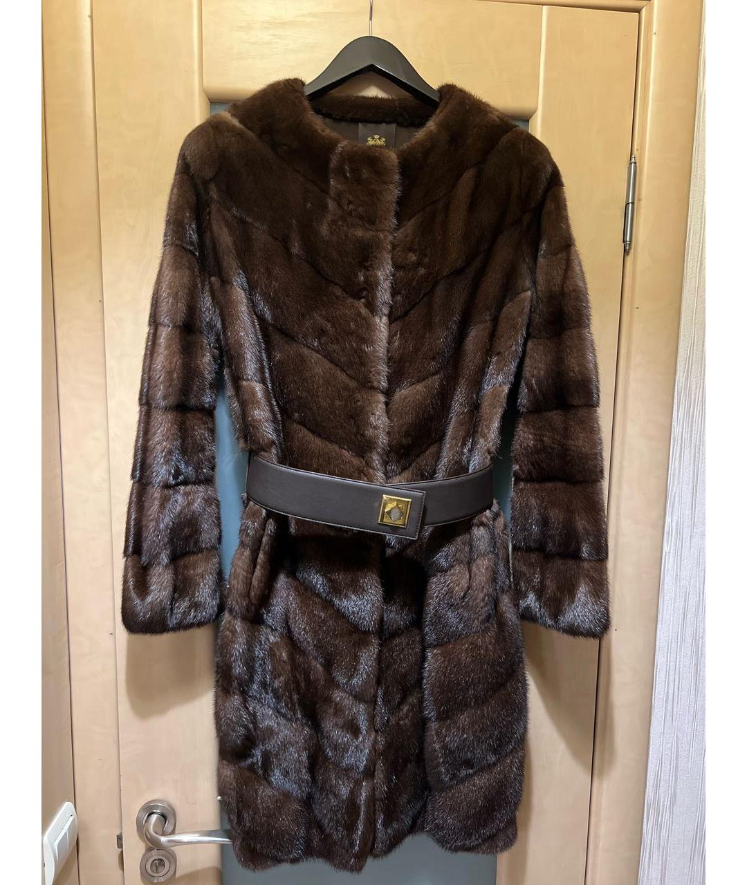 BRASCHI Коричневая меховая шуба, фото 7