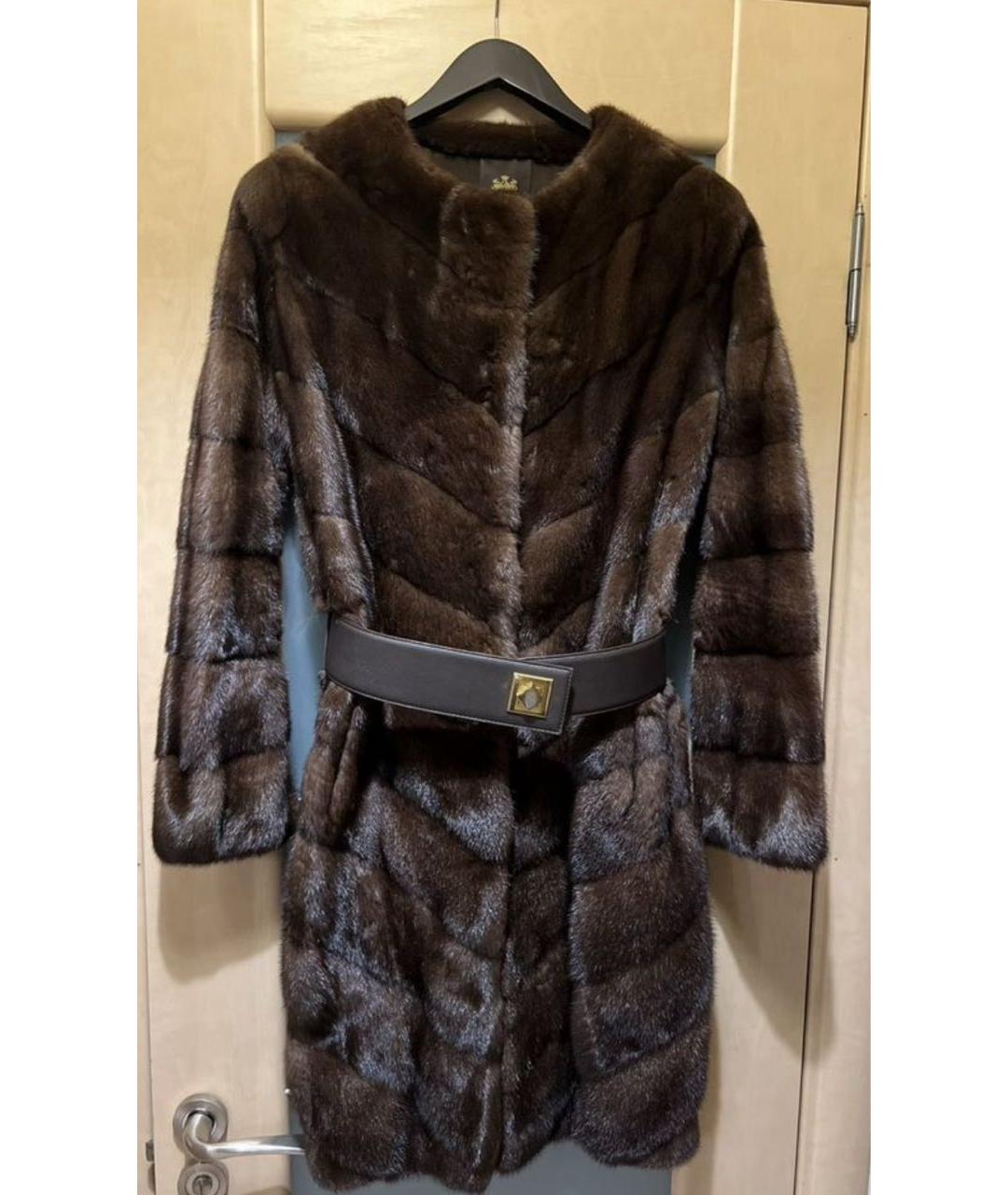 BRASCHI Коричневая меховая шуба, фото 8