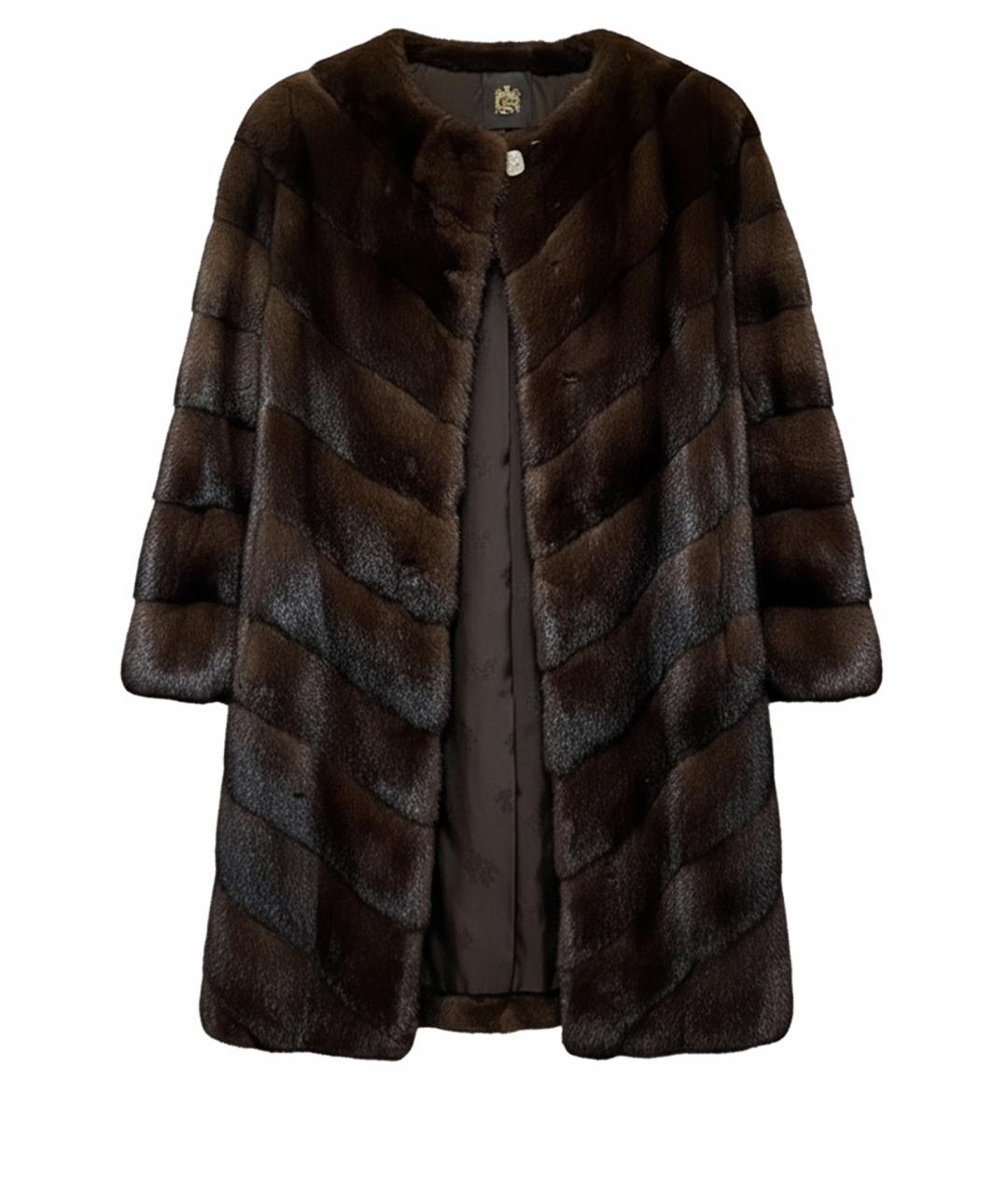 BRASCHI Коричневая меховая шуба, фото 1
