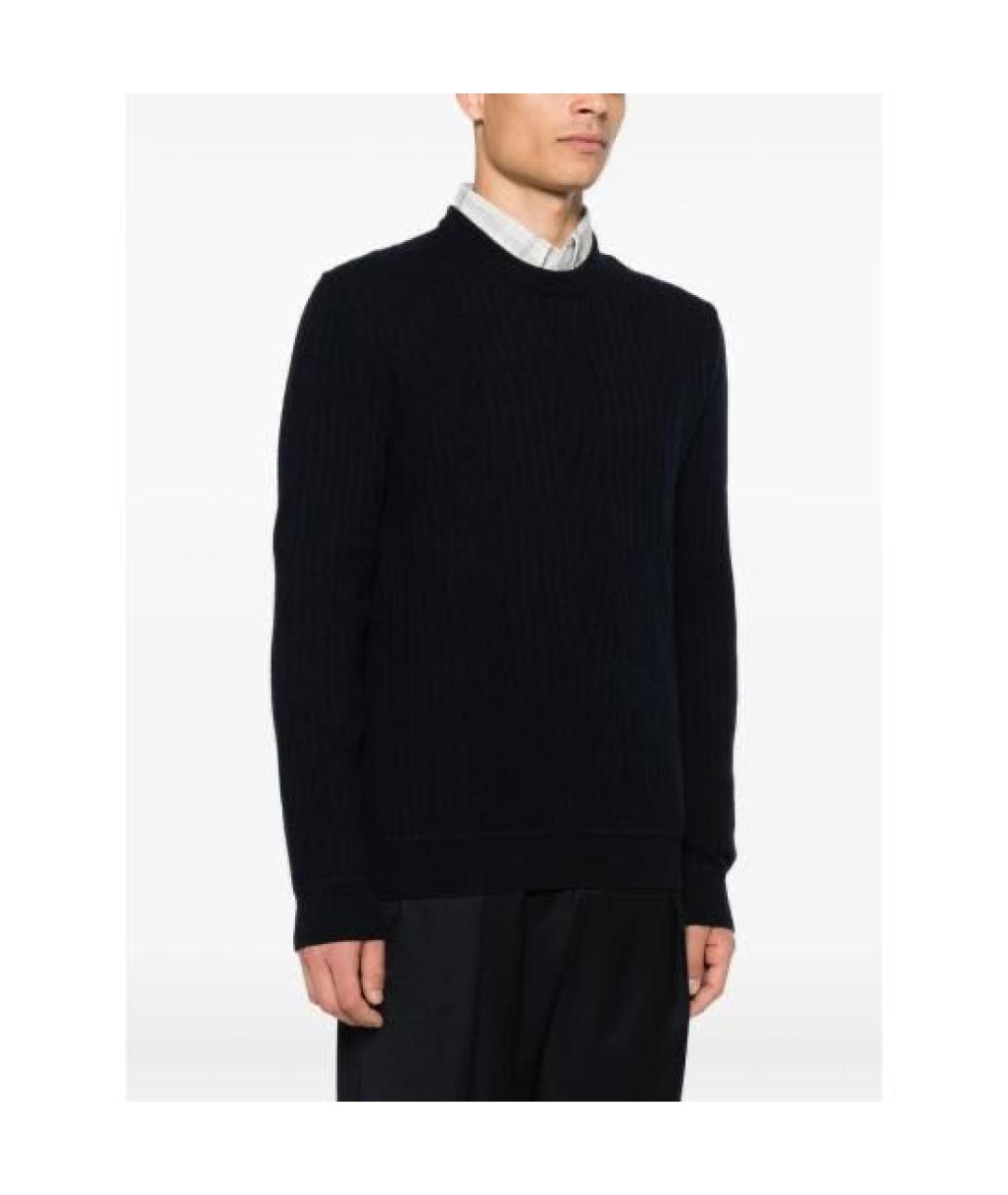 BRIONI Темно-синий шерстяной джемпер / свитер, фото 5