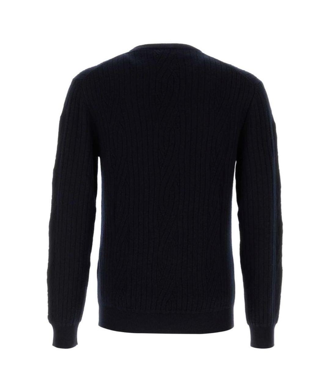 BRIONI Темно-синий шерстяной джемпер / свитер, фото 2