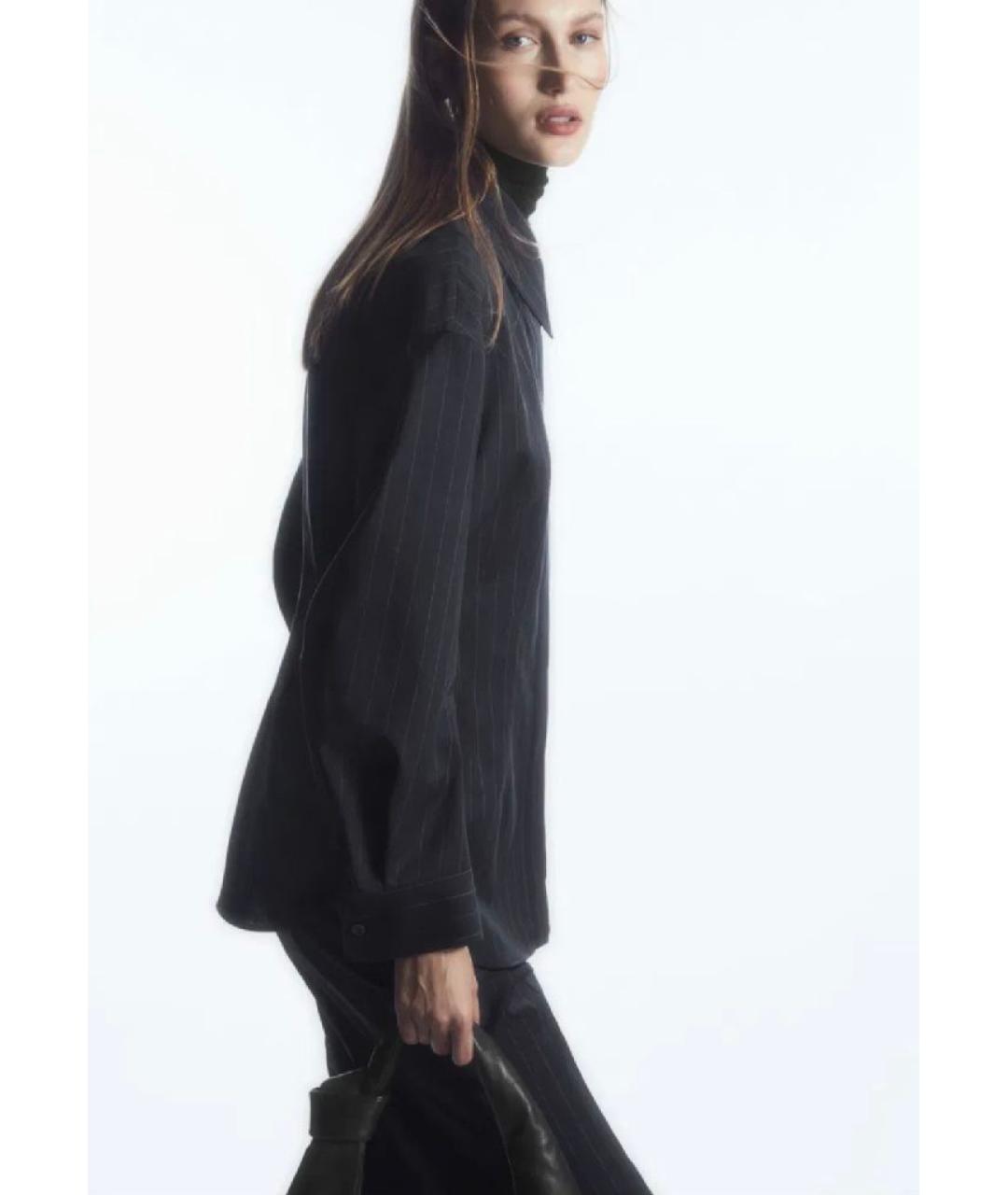 COS Синяя шерстяная рубашка, фото 4