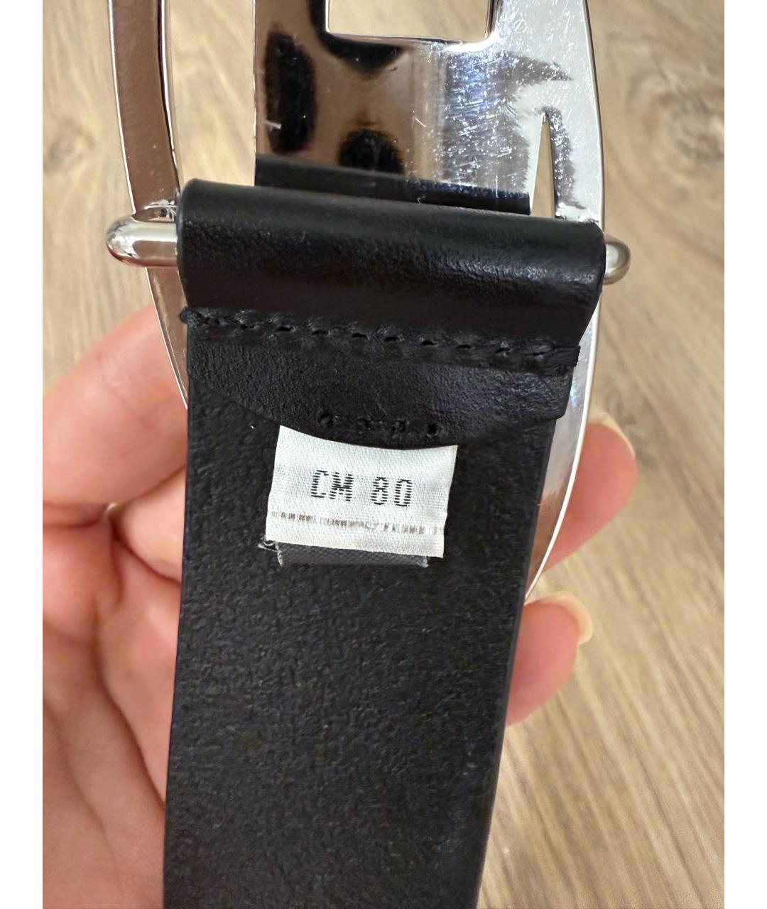 DIESEL Черный кожаный ремень, фото 5