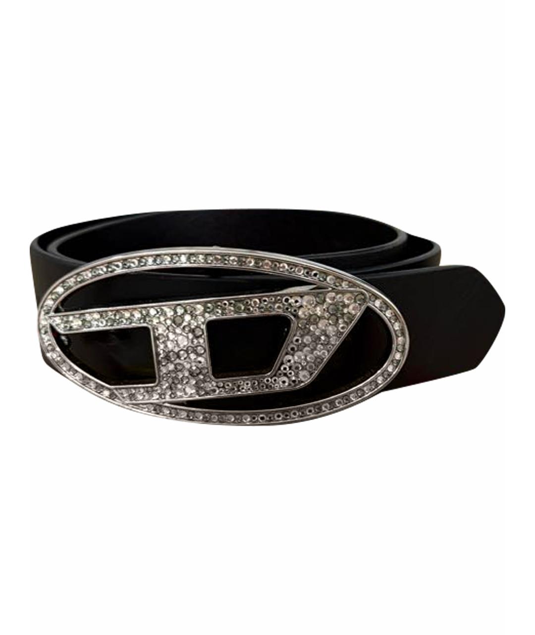 DIESEL Черный кожаный ремень, фото 1