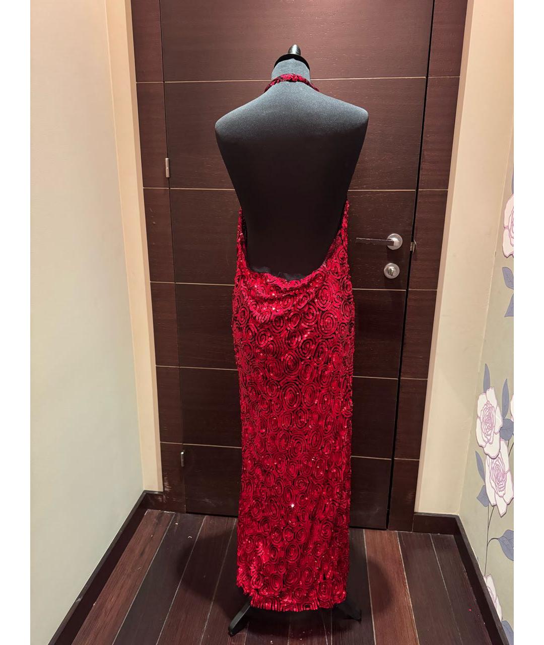 DRIES VAN NOTEN Красное полиэстеровое вечернее платье, фото 2