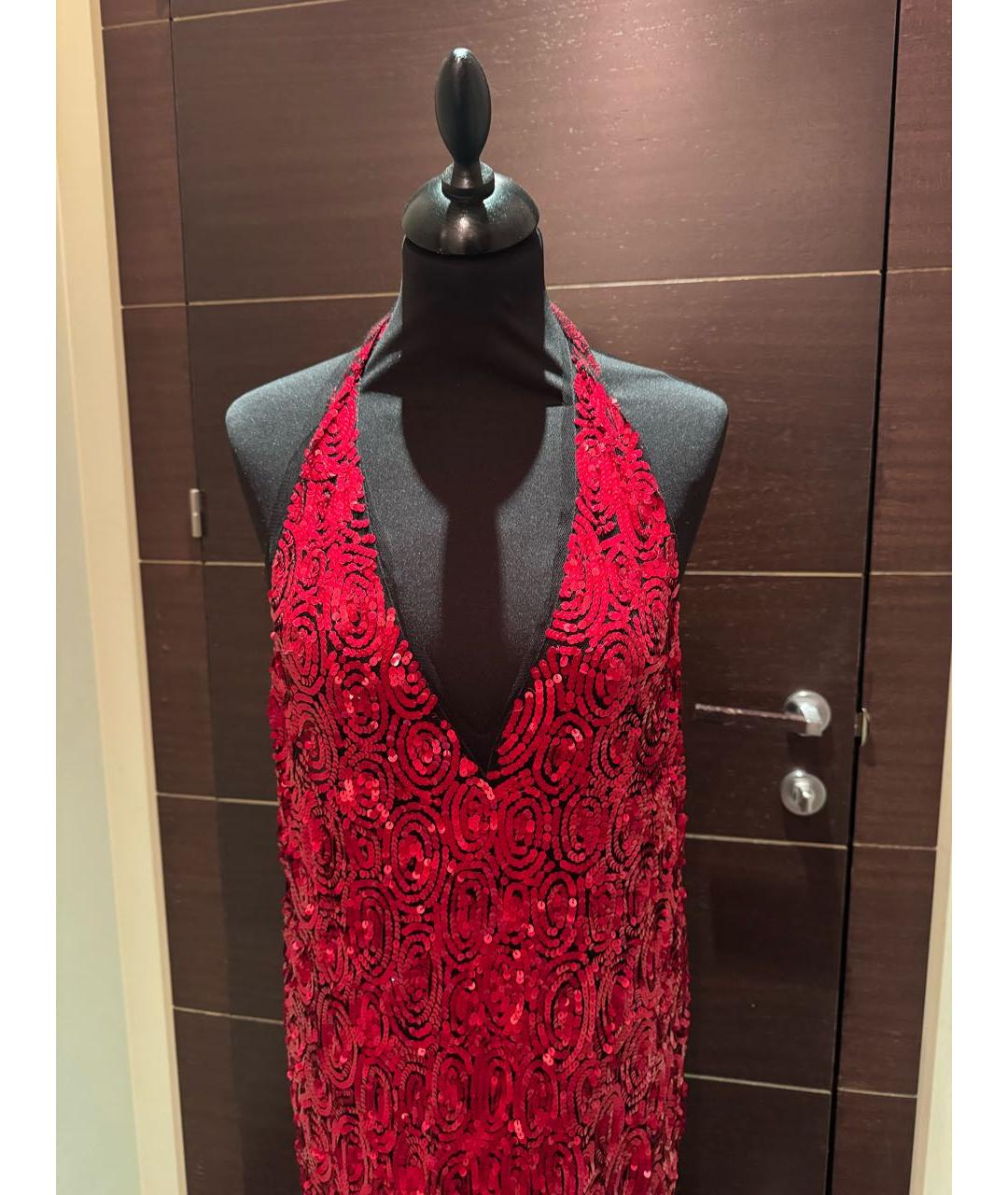 DRIES VAN NOTEN Красное полиэстеровое вечернее платье, фото 3