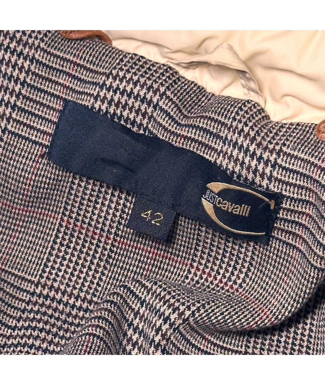 JUST CAVALLI Бежевый полиэстеровый пуховик, фото 3