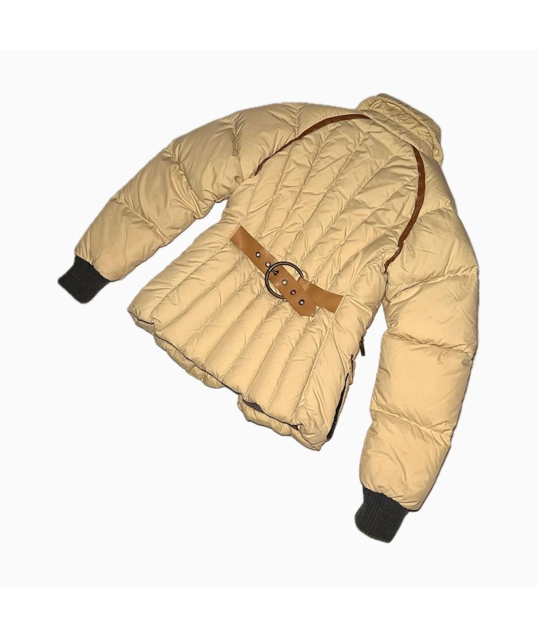 JUST CAVALLI Бежевый полиэстеровый пуховик, фото 2