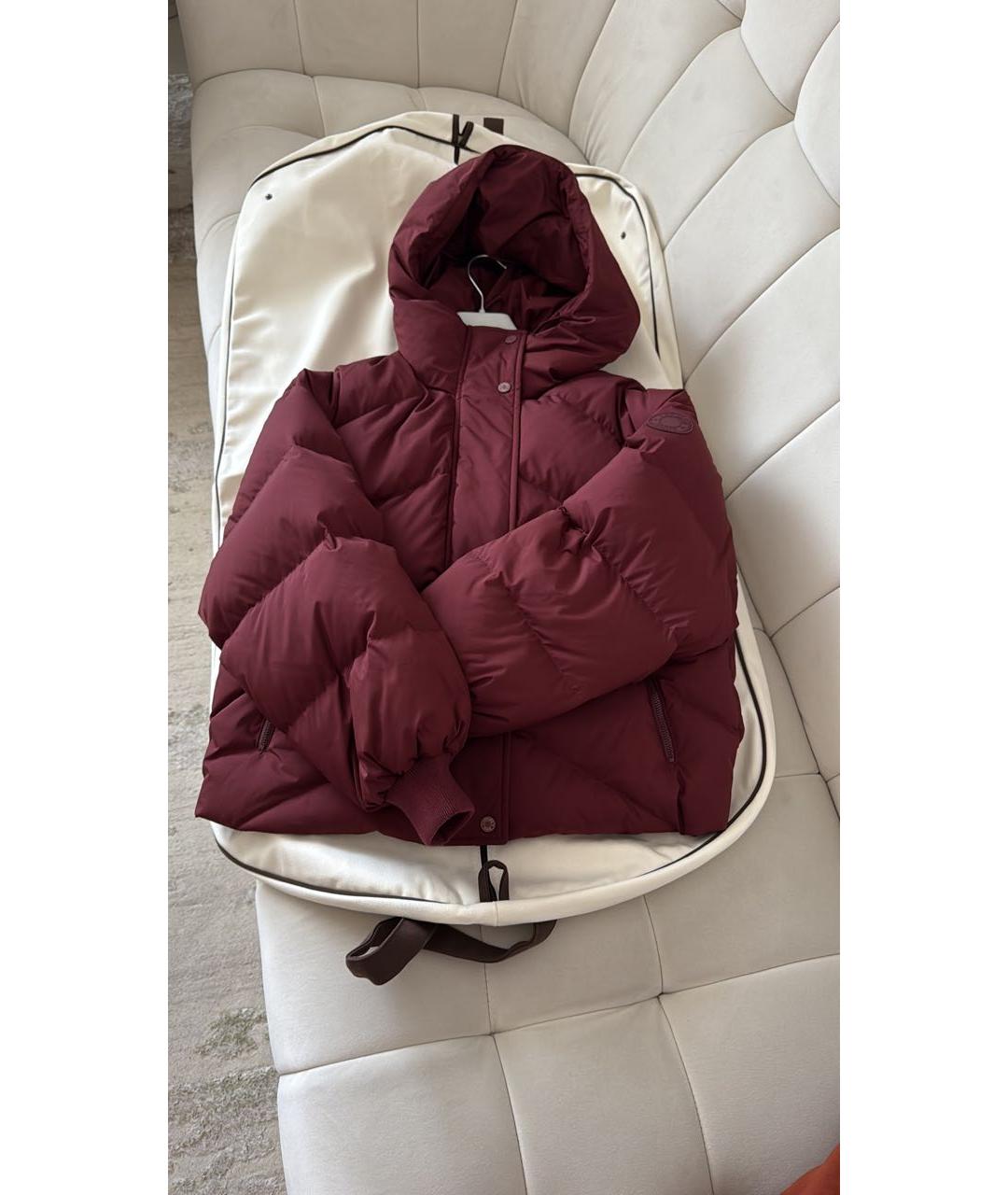 HERMES Бордовая полиэстеровая куртка, фото 7