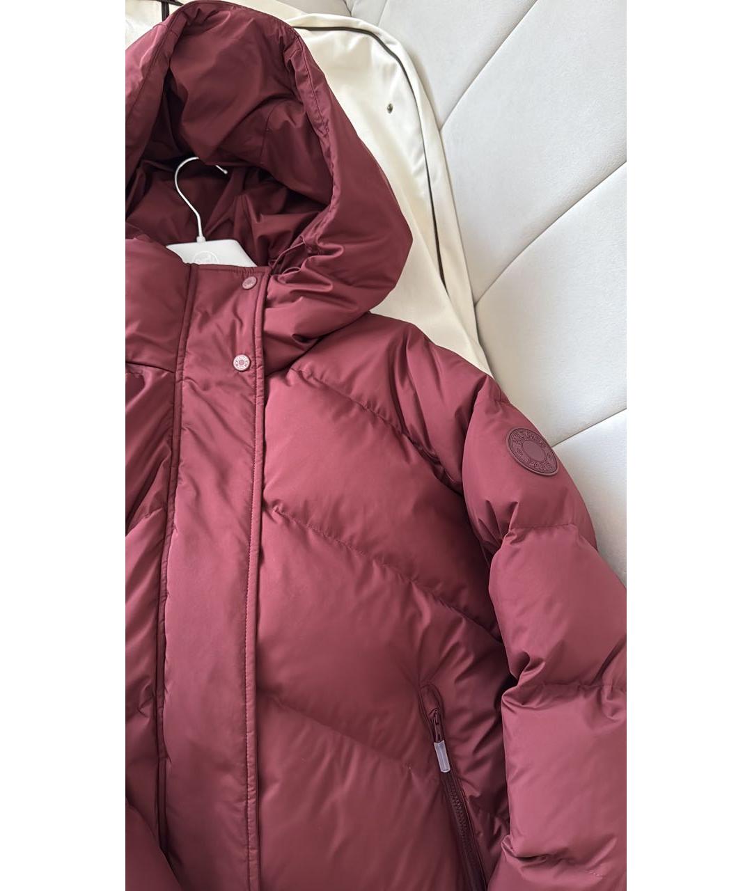 HERMES Бордовая полиэстеровая куртка, фото 4