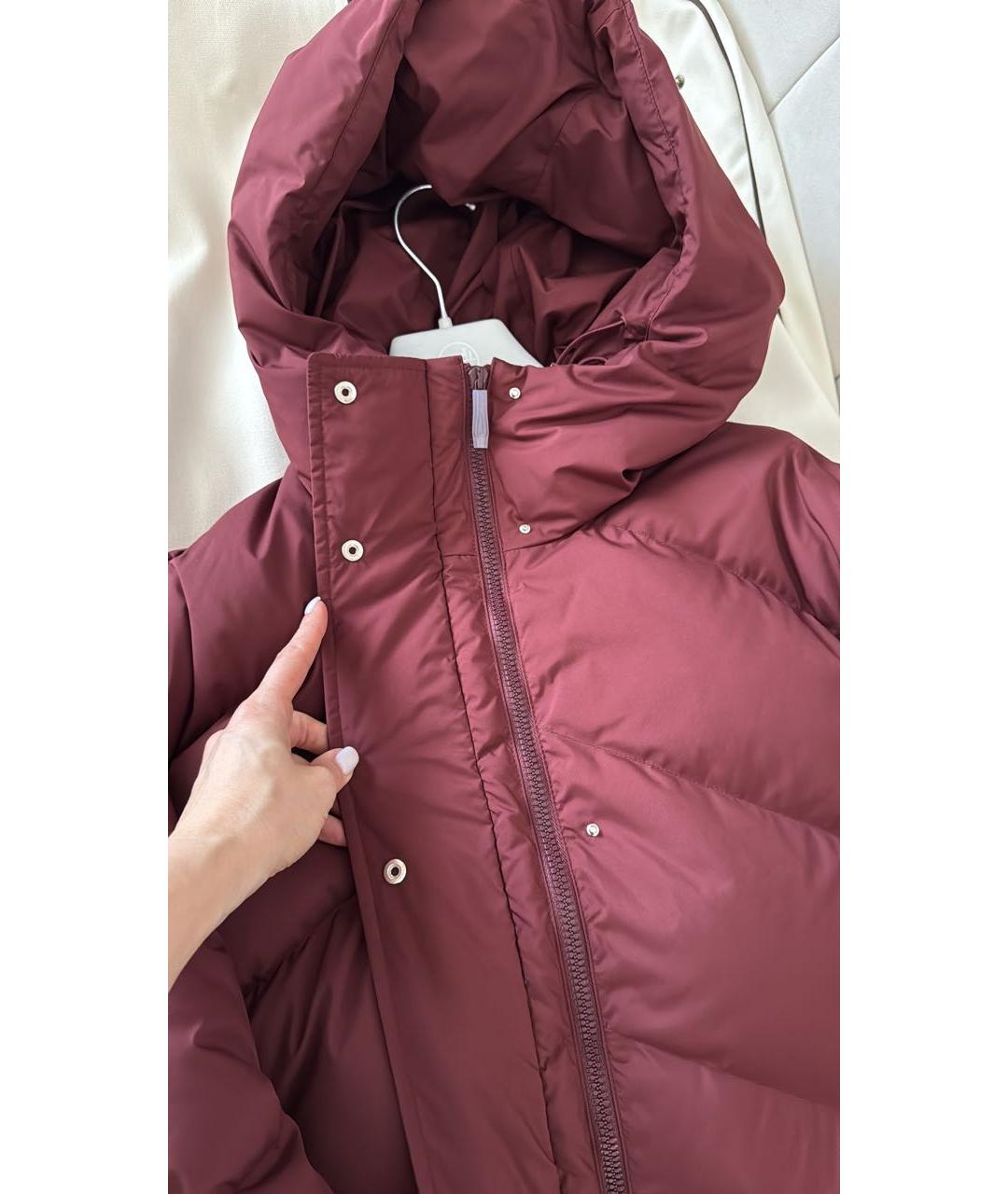 HERMES Бордовая полиэстеровая куртка, фото 3